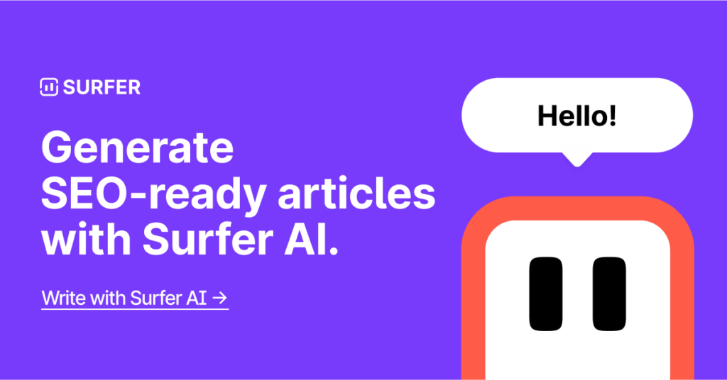 Surfer AI - Generate SEO